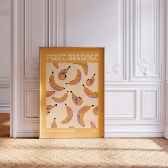 Fruit Market Poster – Premium Baumwoll-Canvas Kunst