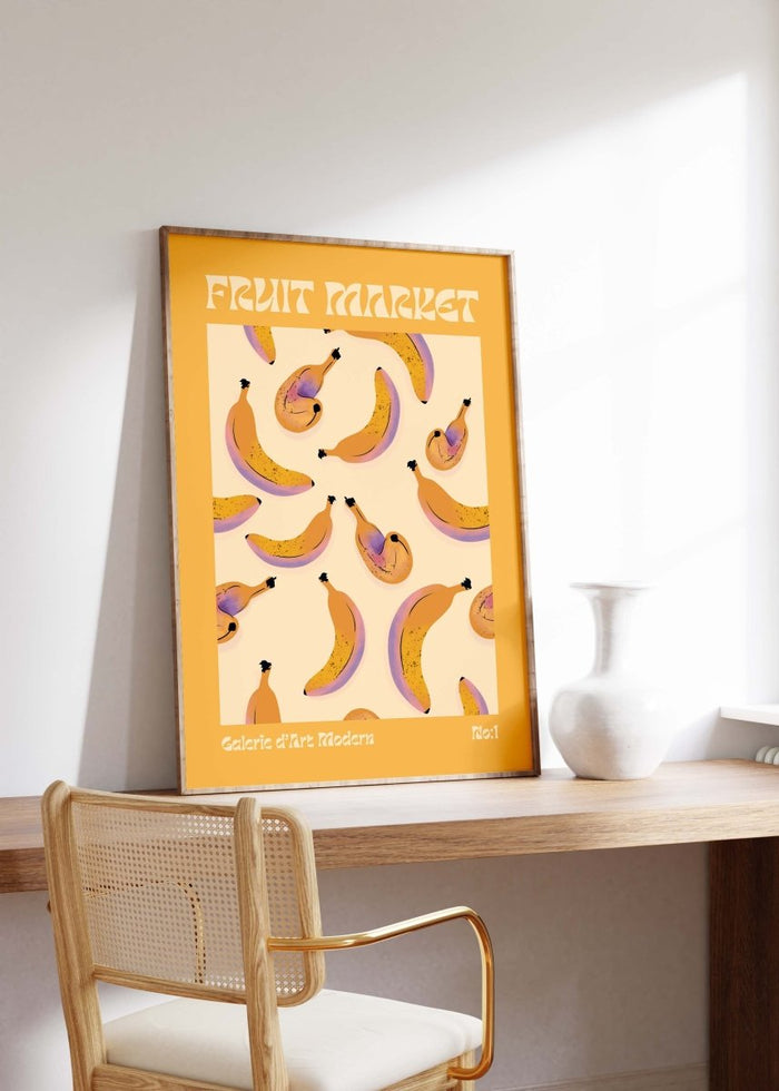 Fruit Market Poster – Premium Baumwoll-Canvas Kunst