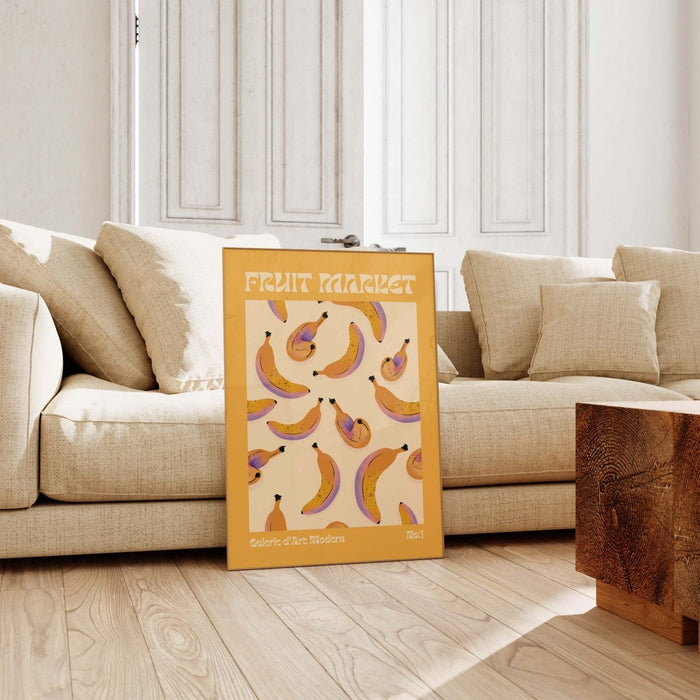 Fruit Market Poster – Premium Baumwoll-Canvas Kunst