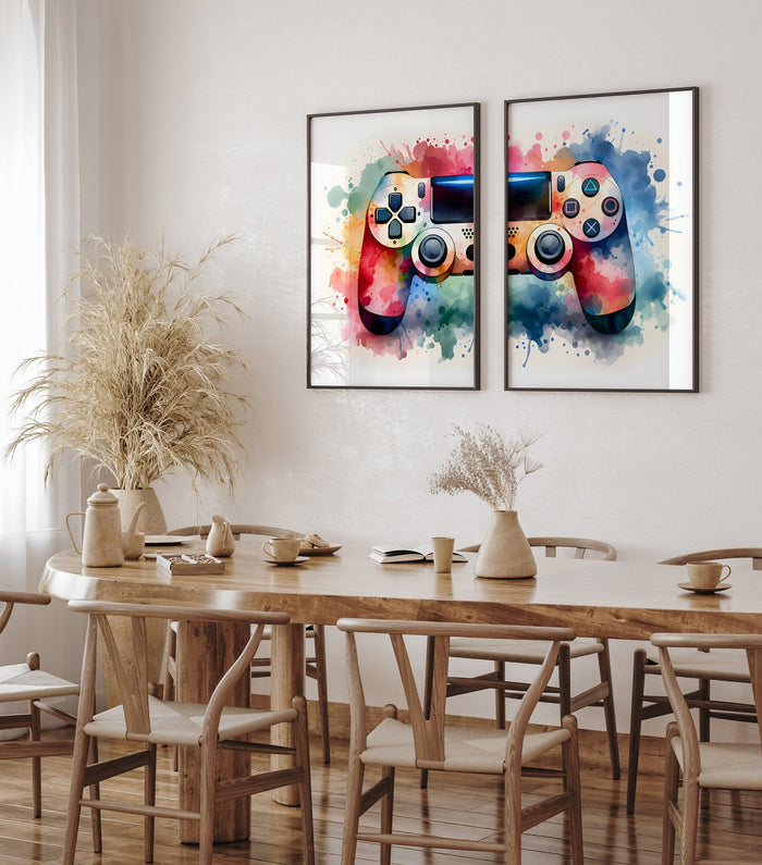 Gaming Poster 2er Set – Premium Baumwollkunst