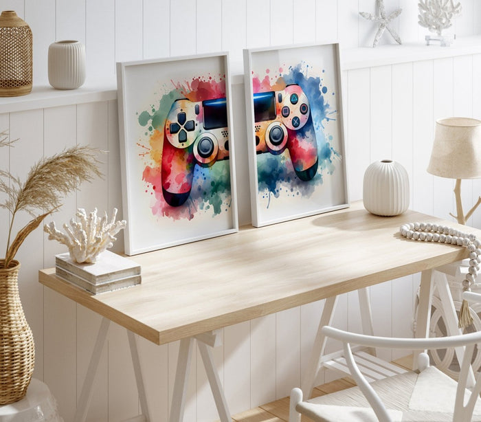 Gaming Poster 2er Set – Premium Baumwollkunst