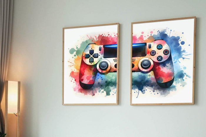 Gaming Poster 2er Set – Premium Baumwollkunst