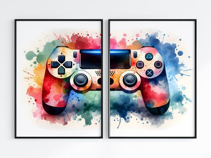Gaming Poster 2er Set – Premium Baumwollkunst