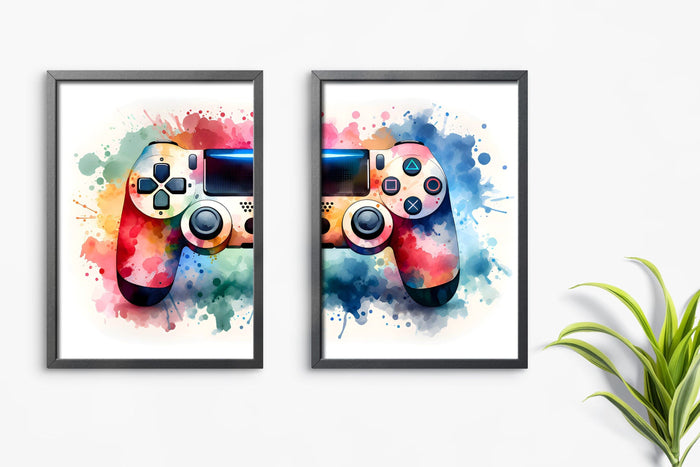 Gaming Poster 2er Set – Premium Baumwollkunst