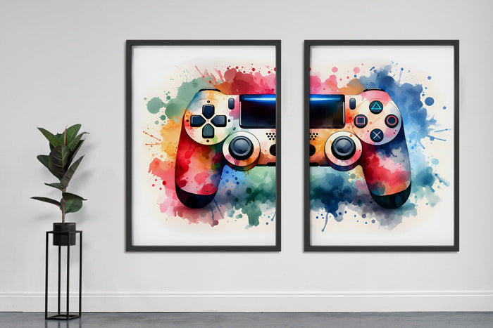 Gaming Poster 2er Set – Premium Baumwollkunst