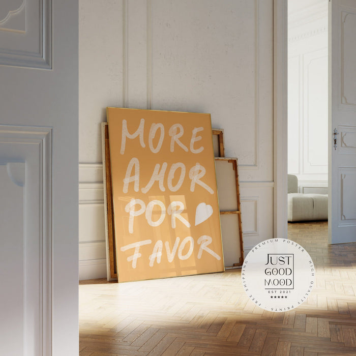 Modernes Gelb Poster aus edler Baumwolle – JUSTGOODMOOD