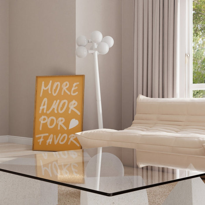 Modernes Gelb Poster aus edler Baumwolle – JUSTGOODMOOD