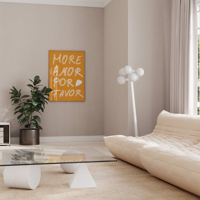 Modernes Gelb Poster aus edler Baumwolle – JUSTGOODMOOD