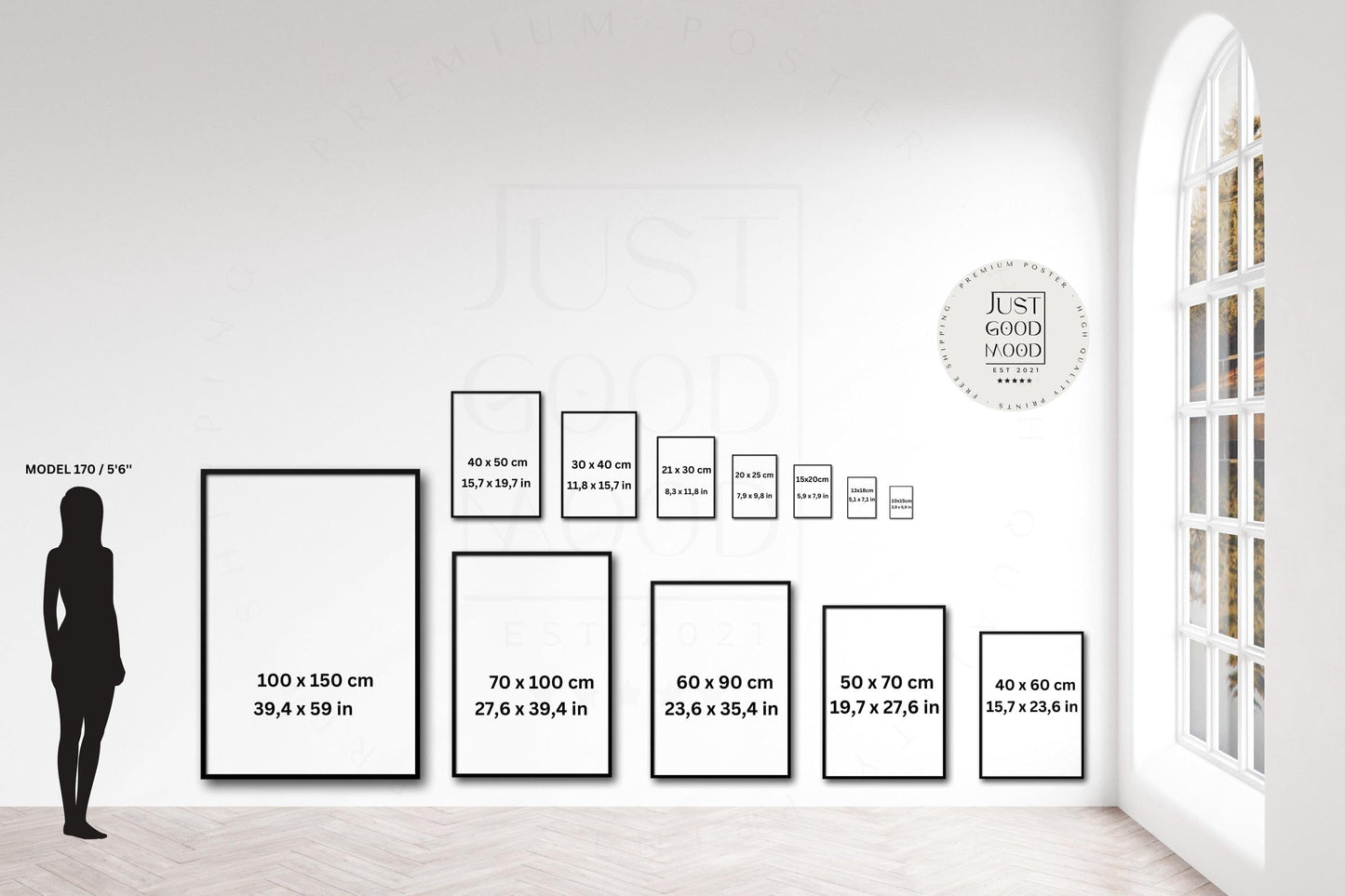 Geschenke Poster · Magische Weihnachts Deko · Geschenkidee · Traumhafte Schnee Szene · Dekoprint ohne Rahmen - justgoodmood