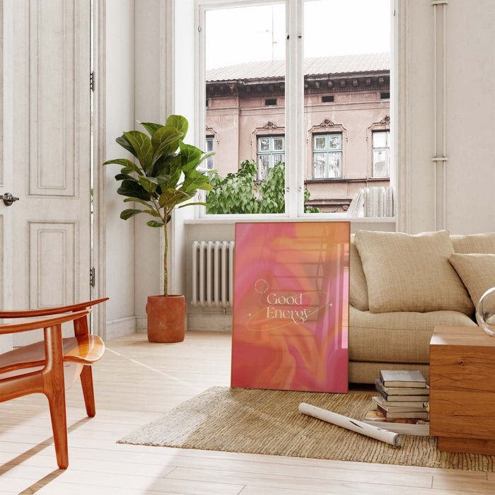 Good Energy Poster auf Premium-Baumwolle – JUSTGOODMOOD