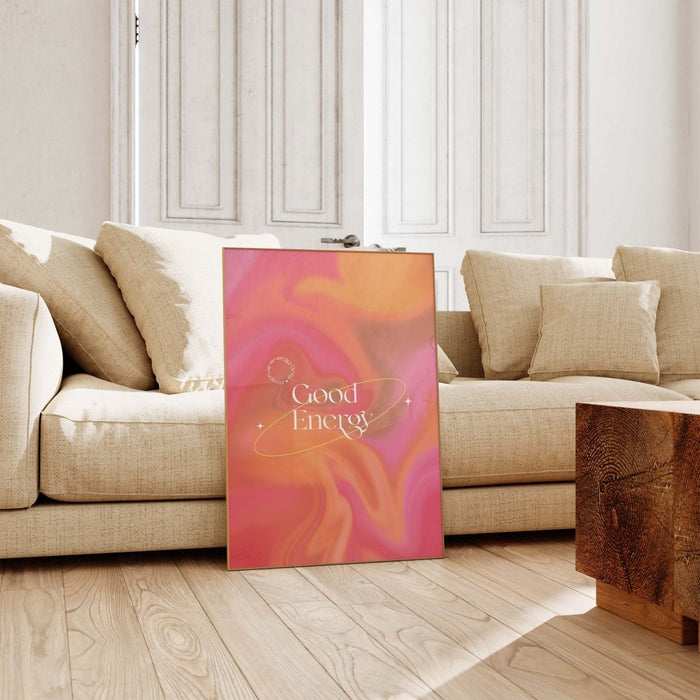 Good Energy Poster auf Premium-Baumwolle – JUSTGOODMOOD