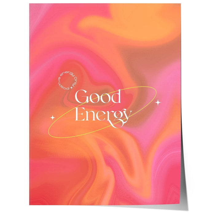 Good Energy Poster auf Premium-Baumwolle – JUSTGOODMOOD