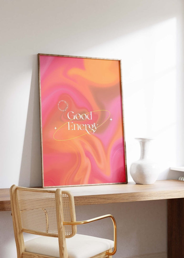 Good Energy Poster auf Premium-Baumwolle – JUSTGOODMOOD