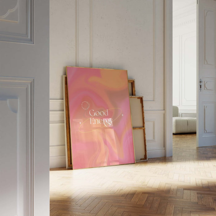 Good Energy Poster auf Premium-Baumwolle – JUSTGOODMOOD