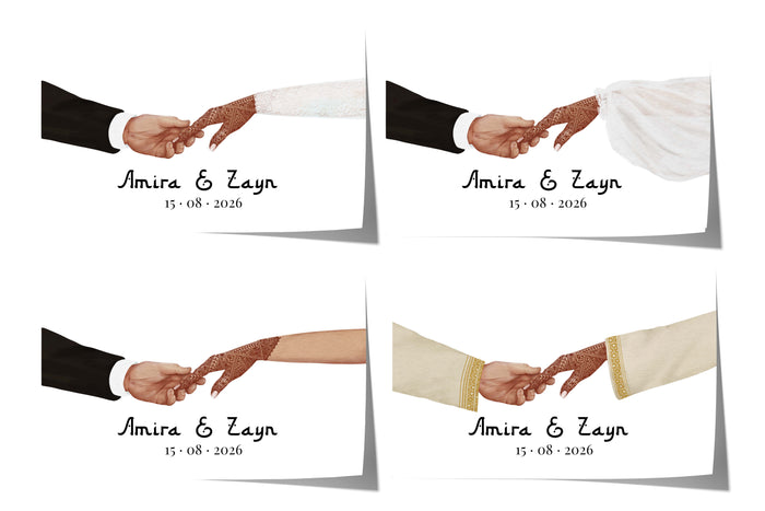 Hände Verbindung Poster – Premium Baumwoll-Canvas