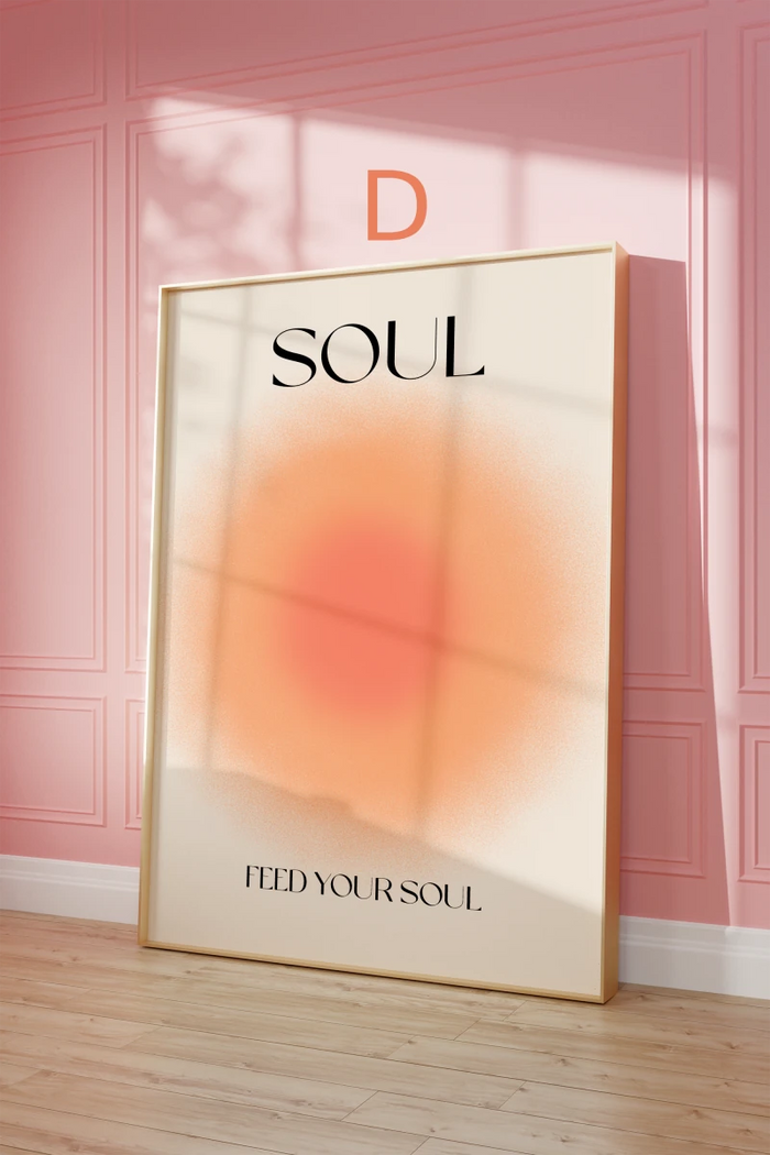 Heart Body Mind Soul Poster – Premium Baumwoll-Canvas