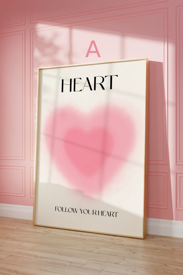 Heart Body Mind Soul Poster – Premium Baumwoll-Canvas
