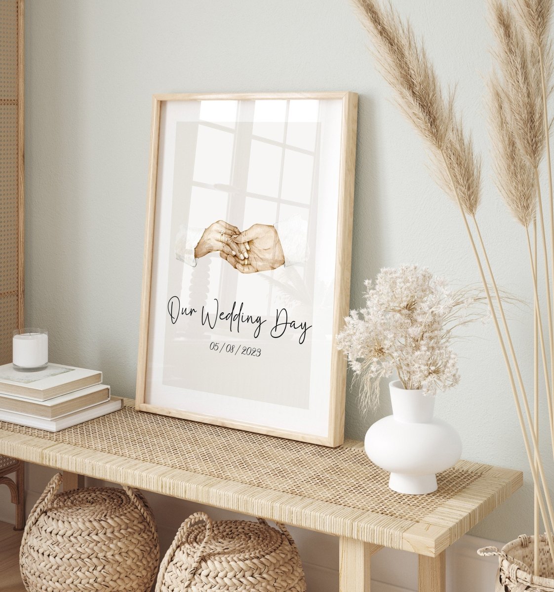 Hochzeit Verlobung Poster · Geschenkidee · Datum Text Personalisiert · Hochzeit Brautpaar · Verlobung · Deko Print · ohne Rahmen - justgoodmood