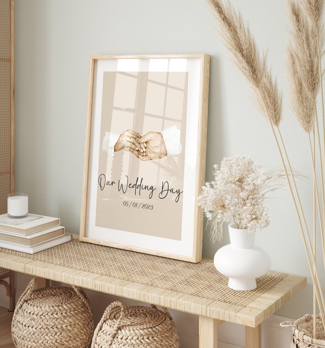 Hochzeit Verlobung Poster · Geschenkidee · Datum Text Personalisiert · Hochzeit Brautpaar · Verlobung · Deko Print · ohne Rahmen - justgoodmood