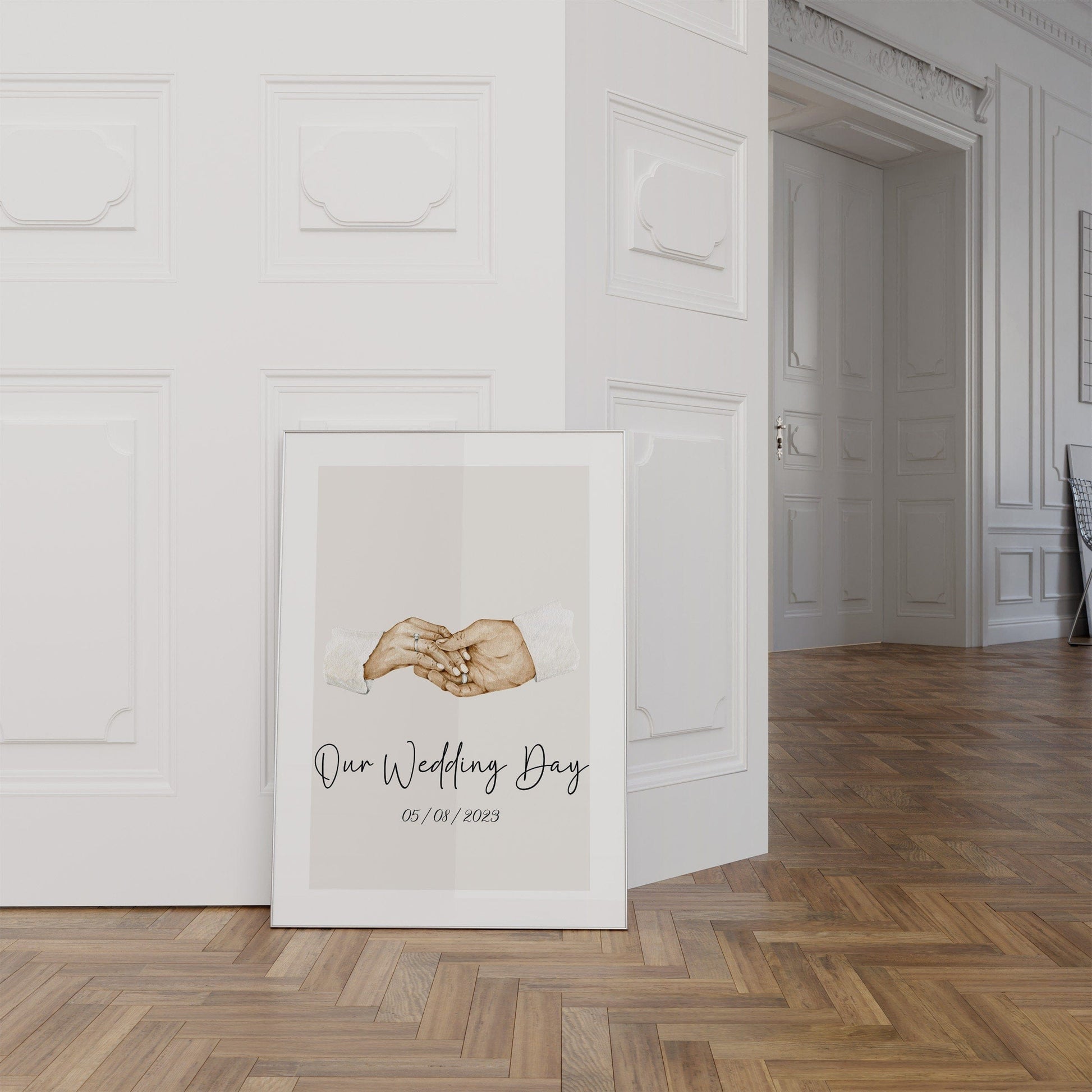 Hochzeit Verlobung Poster · Geschenkidee · Datum Text Personalisiert · Hochzeit Brautpaar · Verlobung · Deko Print · ohne Rahmen - justgoodmood