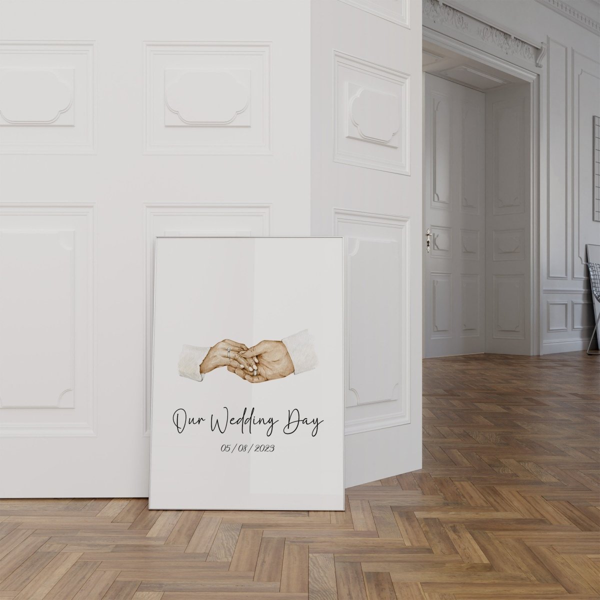 Hochzeit Verlobung Poster · Geschenkidee · Datum Text Personalisiert · Hochzeit Brautpaar · Verlobung · Deko Print · ohne Rahmen - justgoodmood