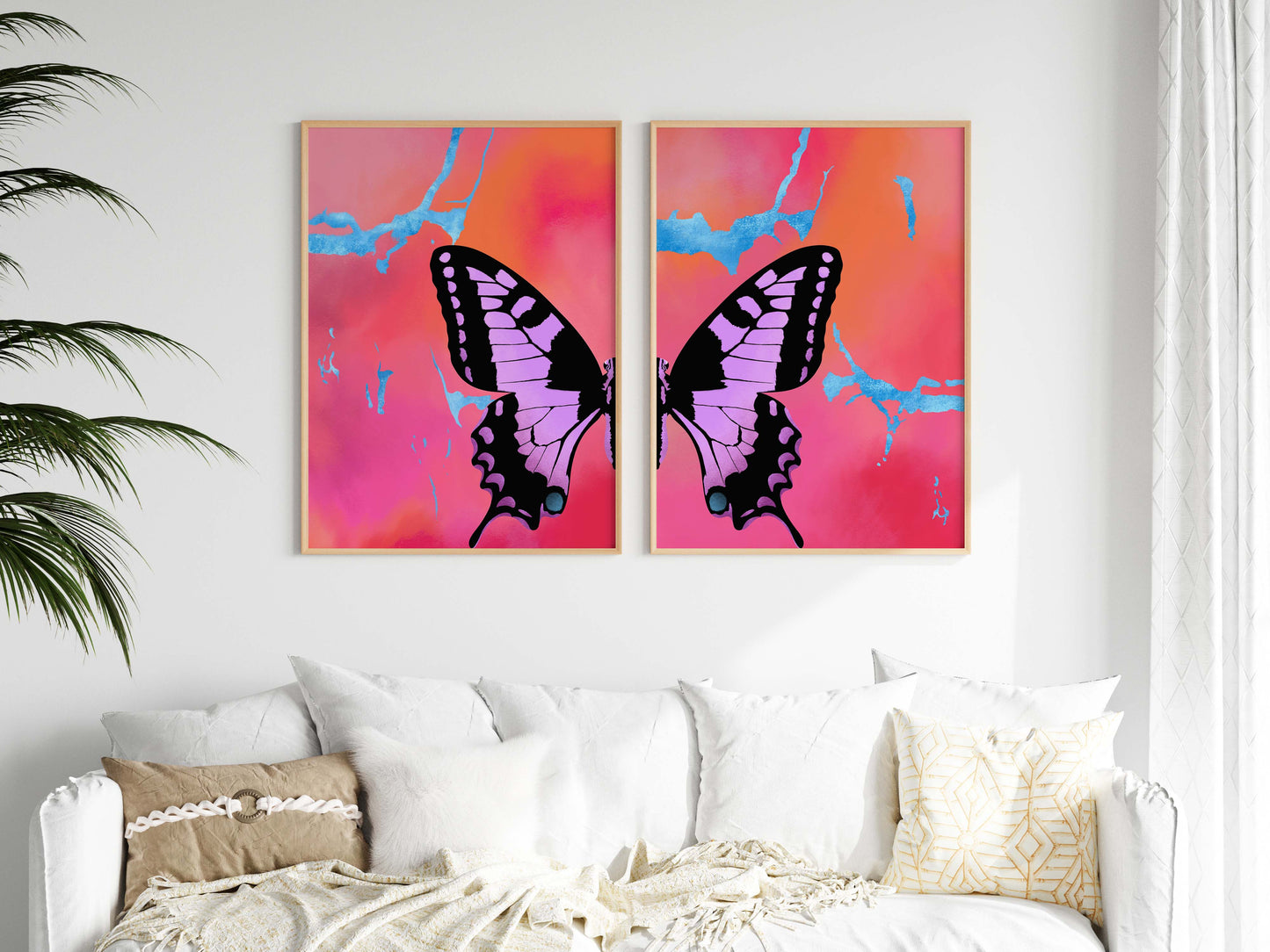 Butterfly Wings Poster · Geschenkidee · Minimalistisches Butterfly Style Design · Urban Kunst · Moderne Wanddeko · Print ohne Rahmen
