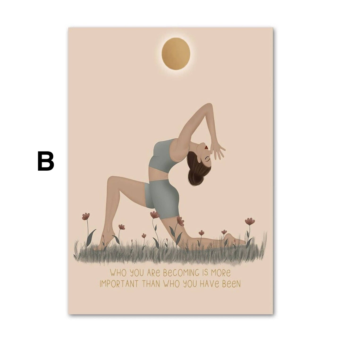 Yoga Manifestieren Poster · Geschenkidee · Positive Gedanken · Deko Print ohne Bilderrahmen