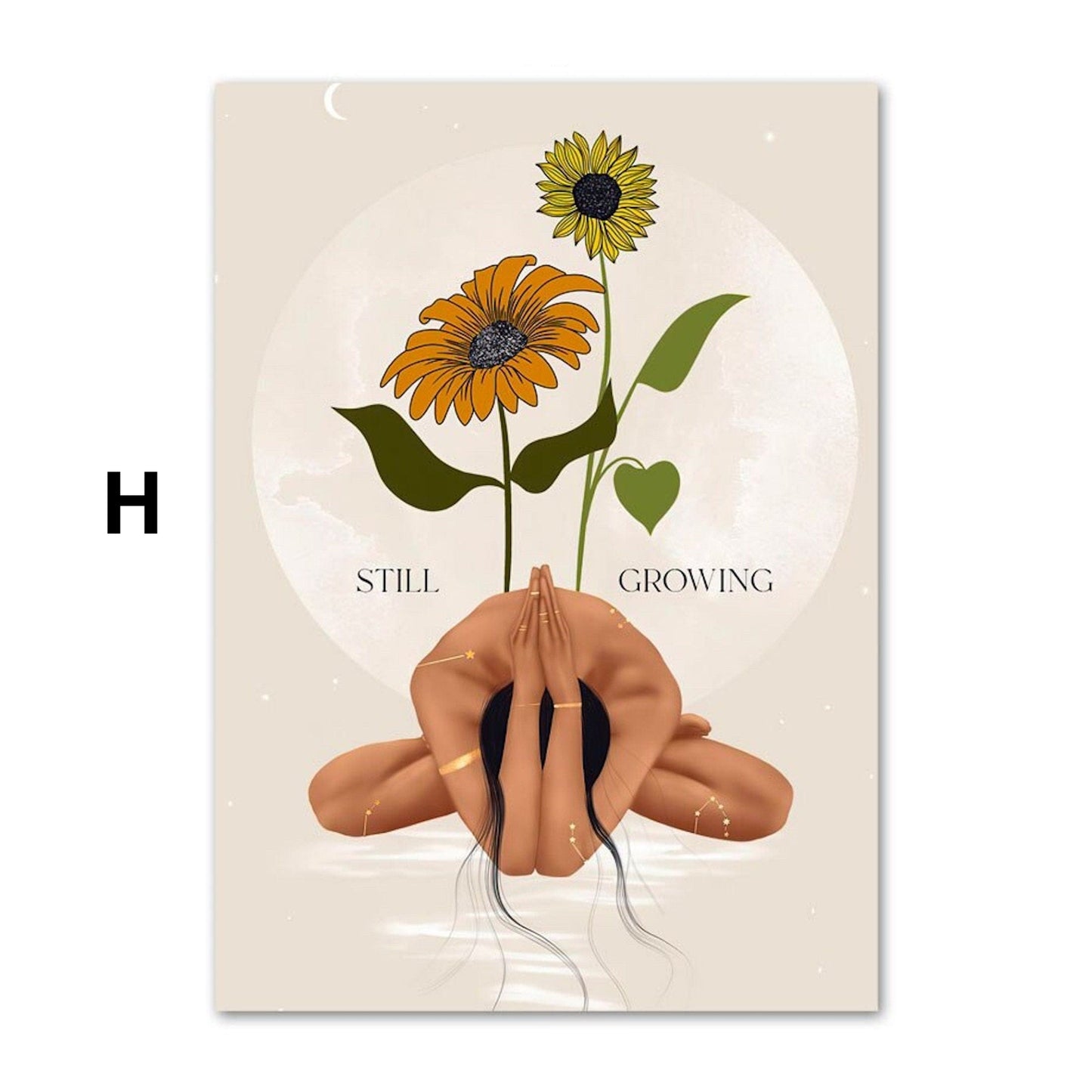 Yoga Manifestieren Poster · Geschenkidee · Positive Gedanken · Deko Print ohne Bilderrahmen