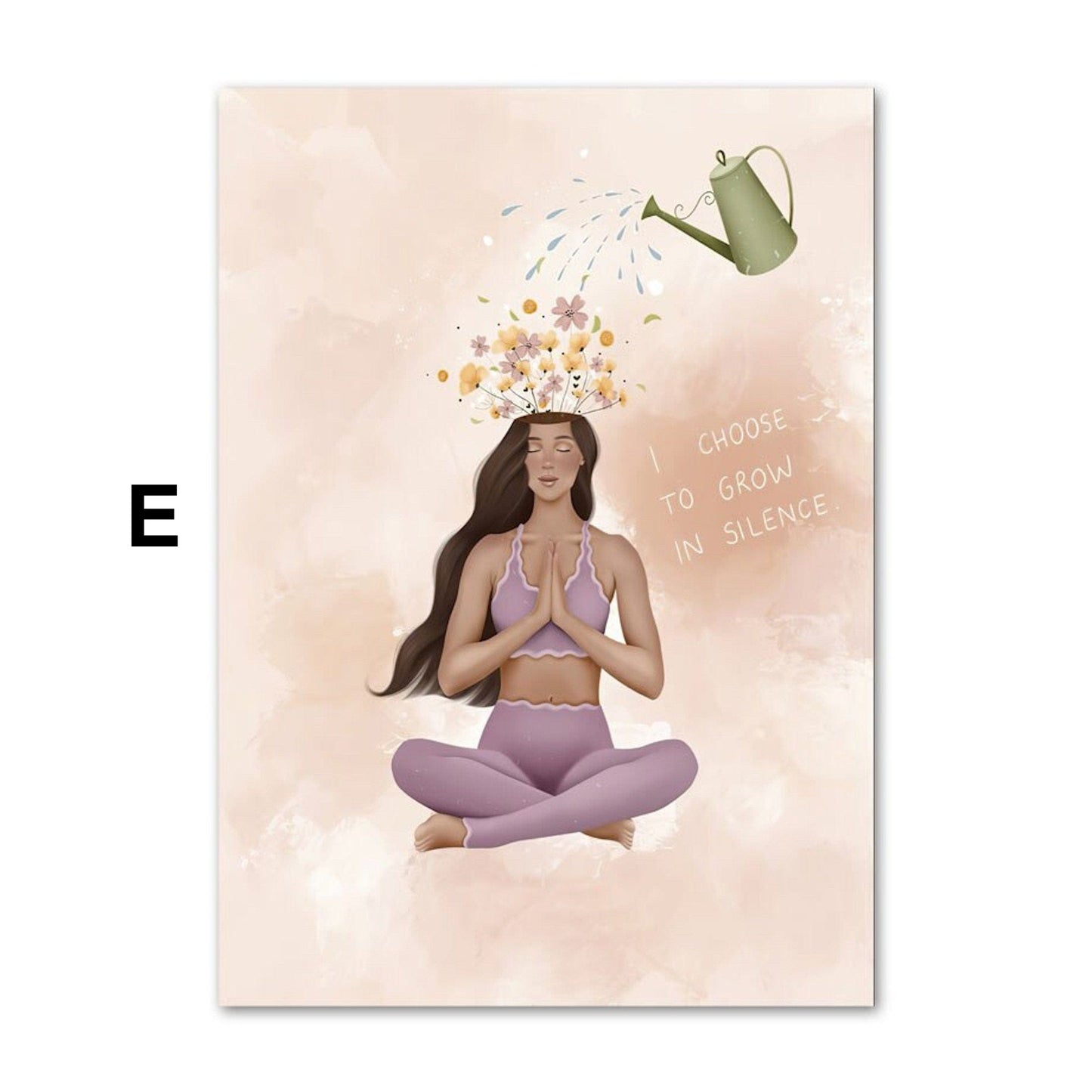 Yoga Manifestieren Poster · Geschenkidee · Positive Gedanken · Deko Print ohne Bilderrahmen