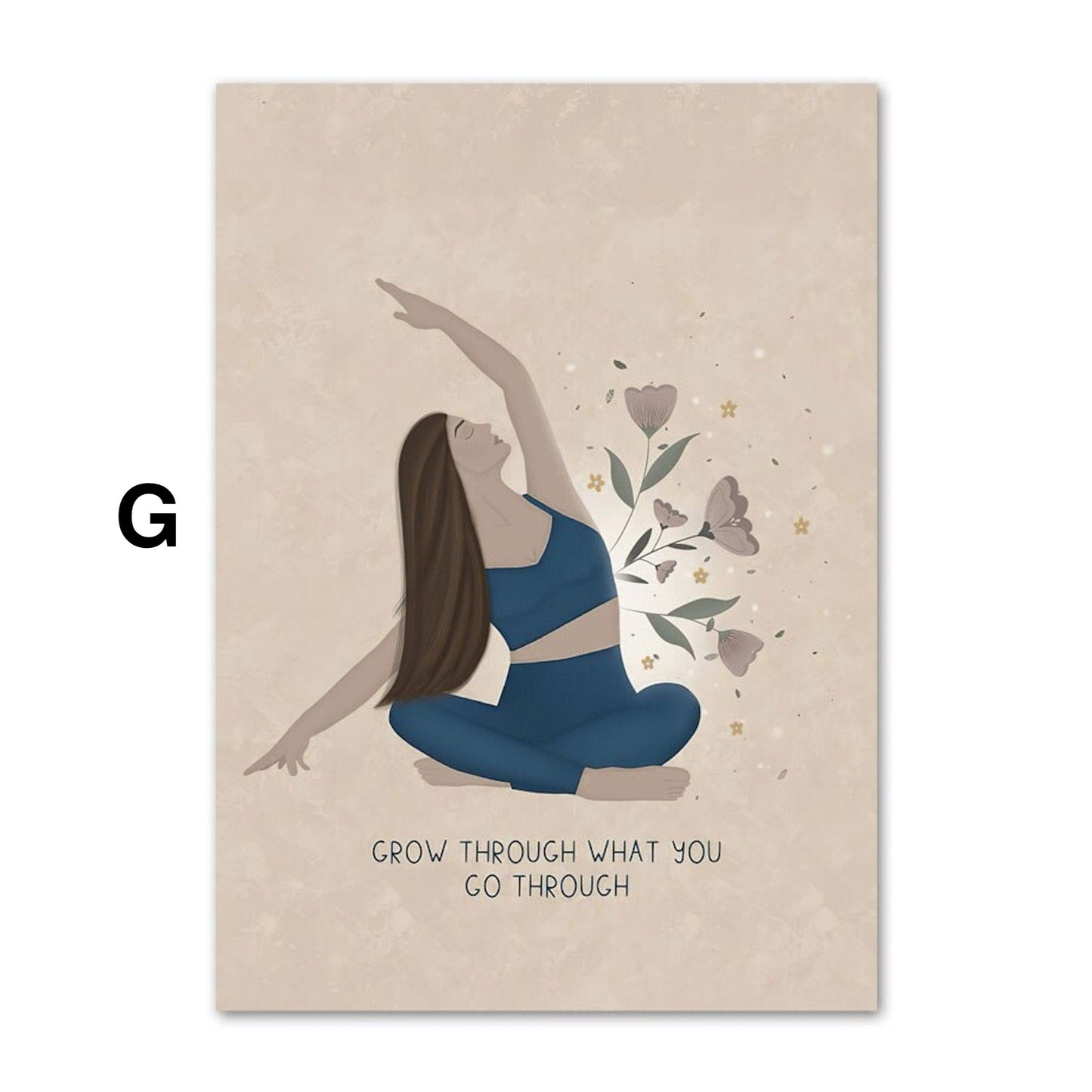 Yoga Manifestieren Poster · Geschenkidee · Positive Gedanken · Deko Print ohne Bilderrahmen