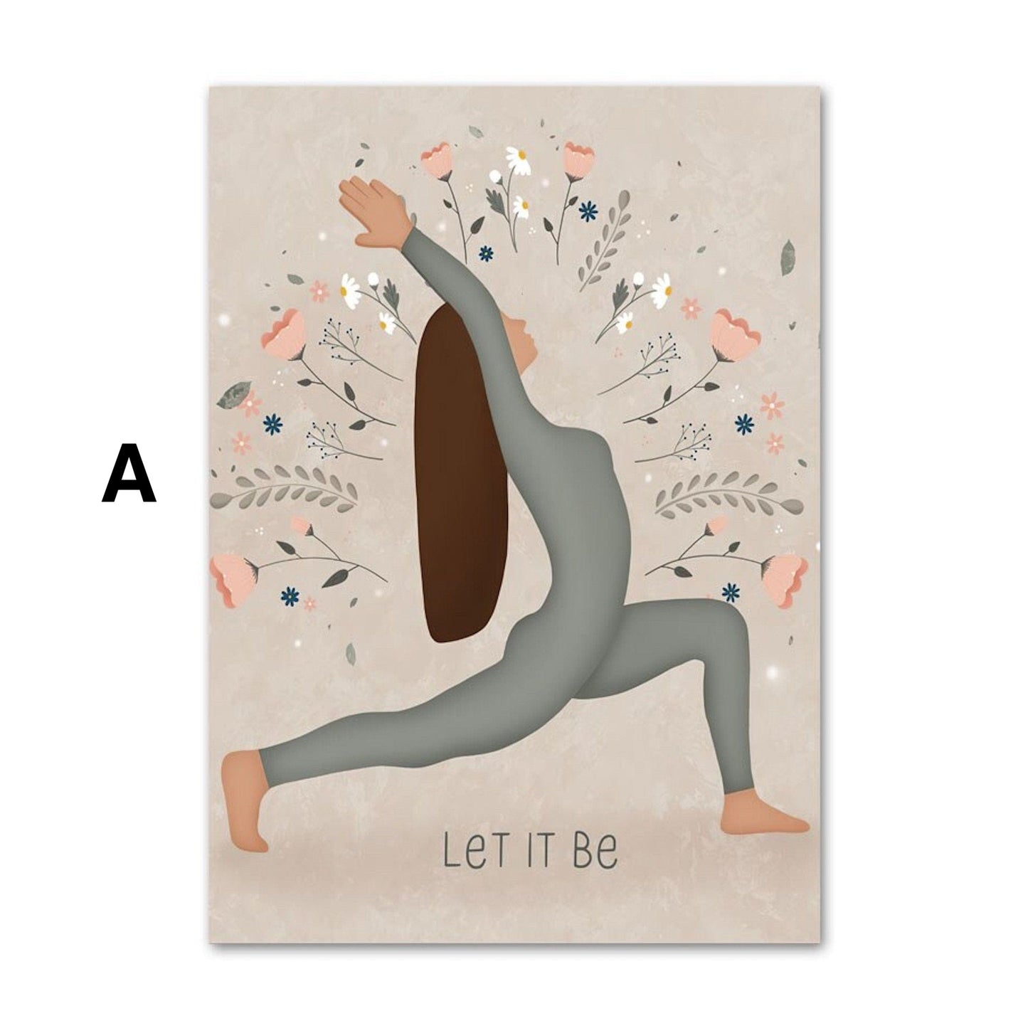 Yoga positive Gedanken · Geschenkidee · Yogastudio · Deko Print ohne Bilderrahmen
