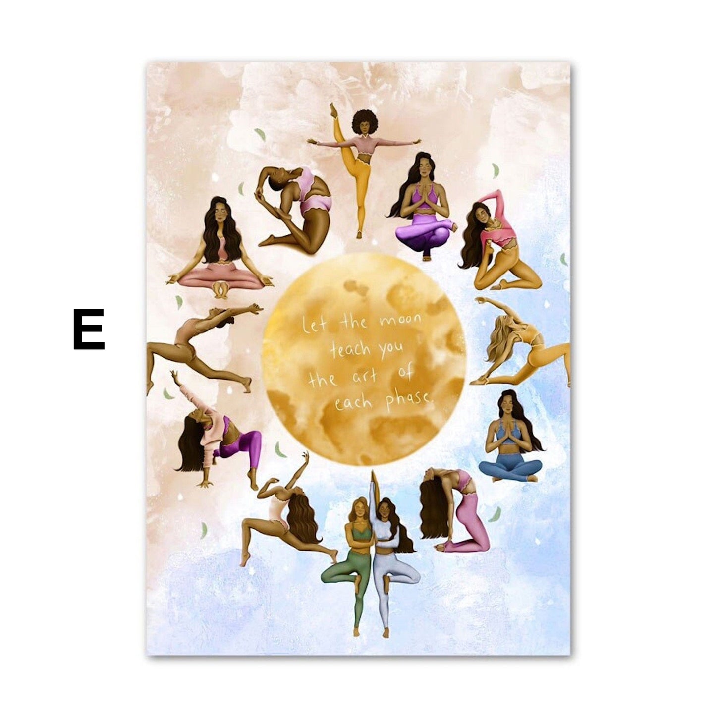 Yoga positive Gedanken · Geschenkidee · Yogastudio · Deko Print ohne Bilderrahmen