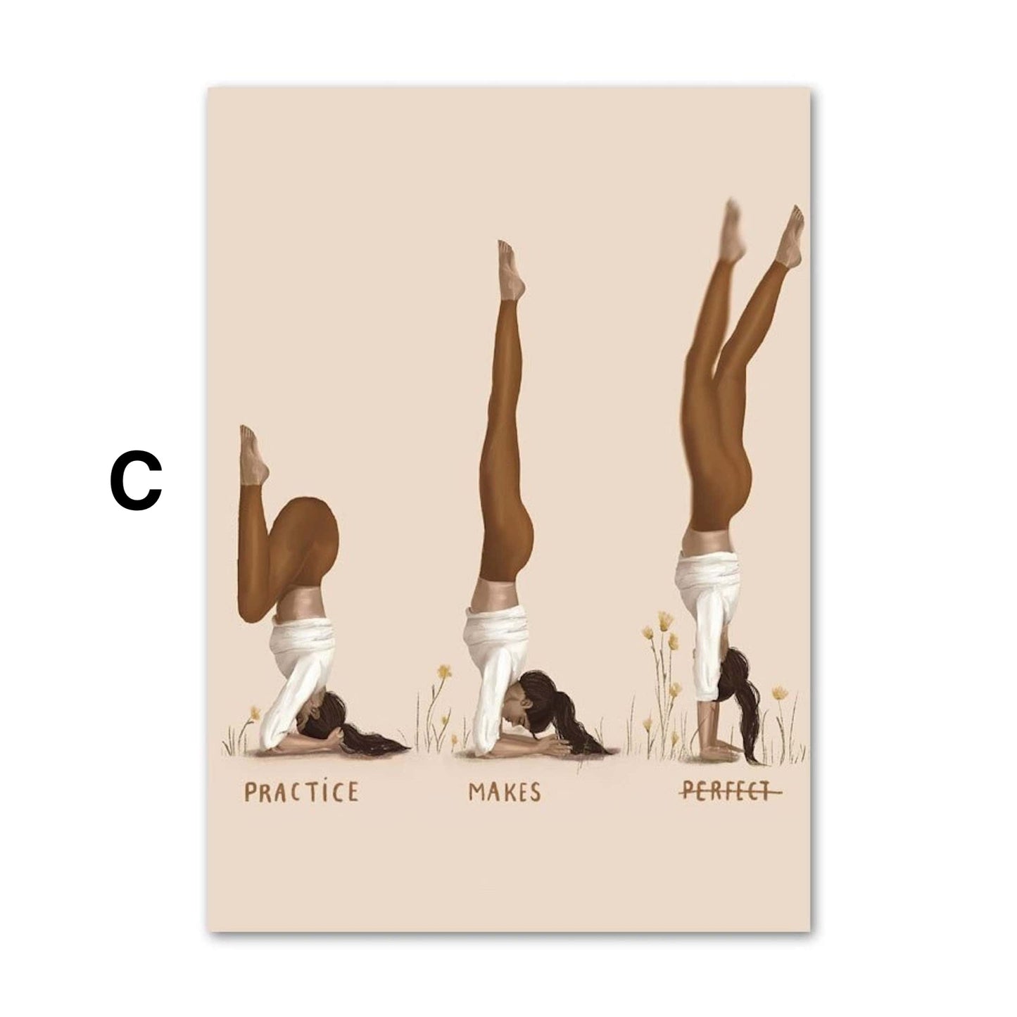 Yoga Manifestieren Poster · Geschenkidee · Positive Gedanken · Deko Print ohne Bilderrahmen