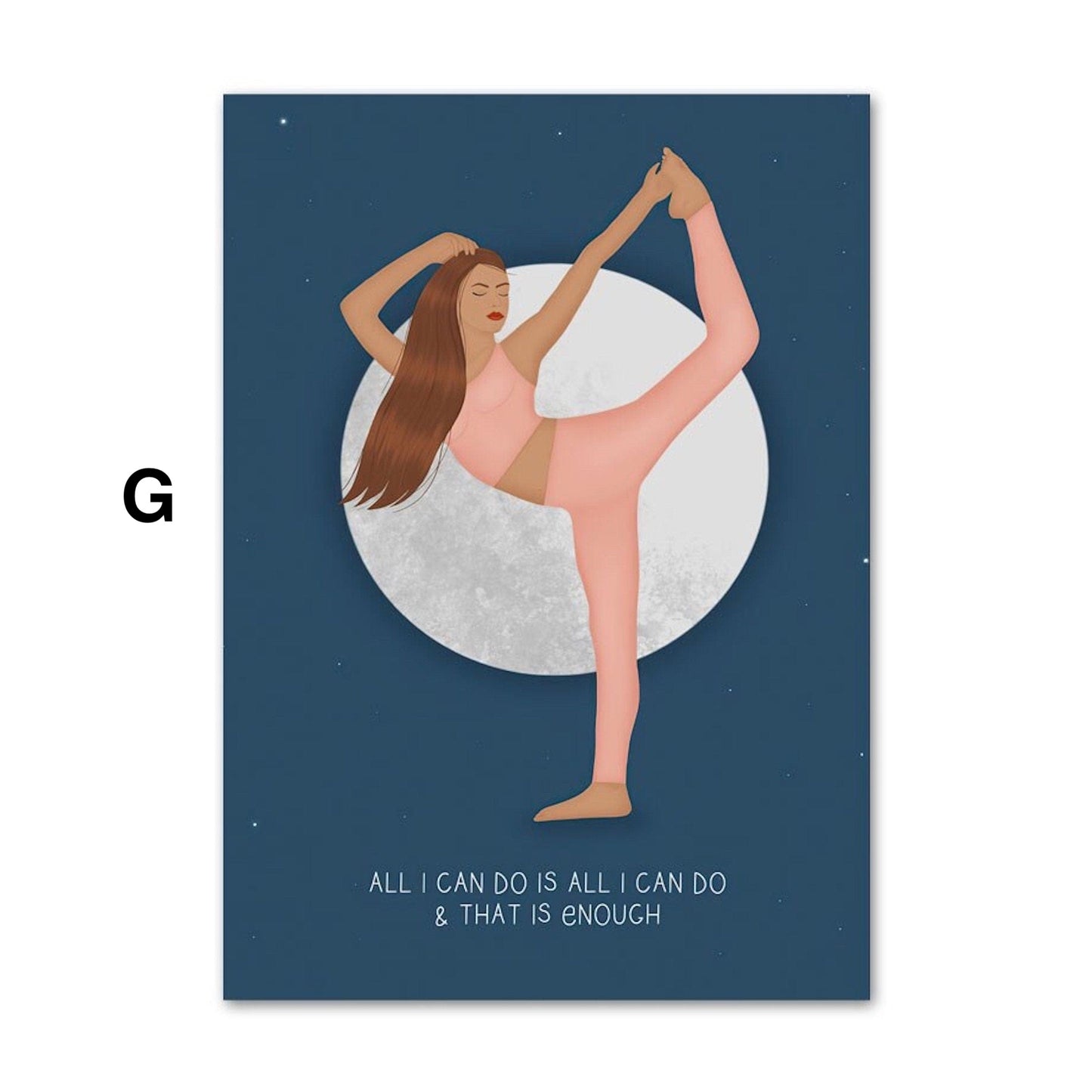 Yoga positive Gedanken · Geschenkidee · Yogastudio · Deko Print ohne Bilderrahmen