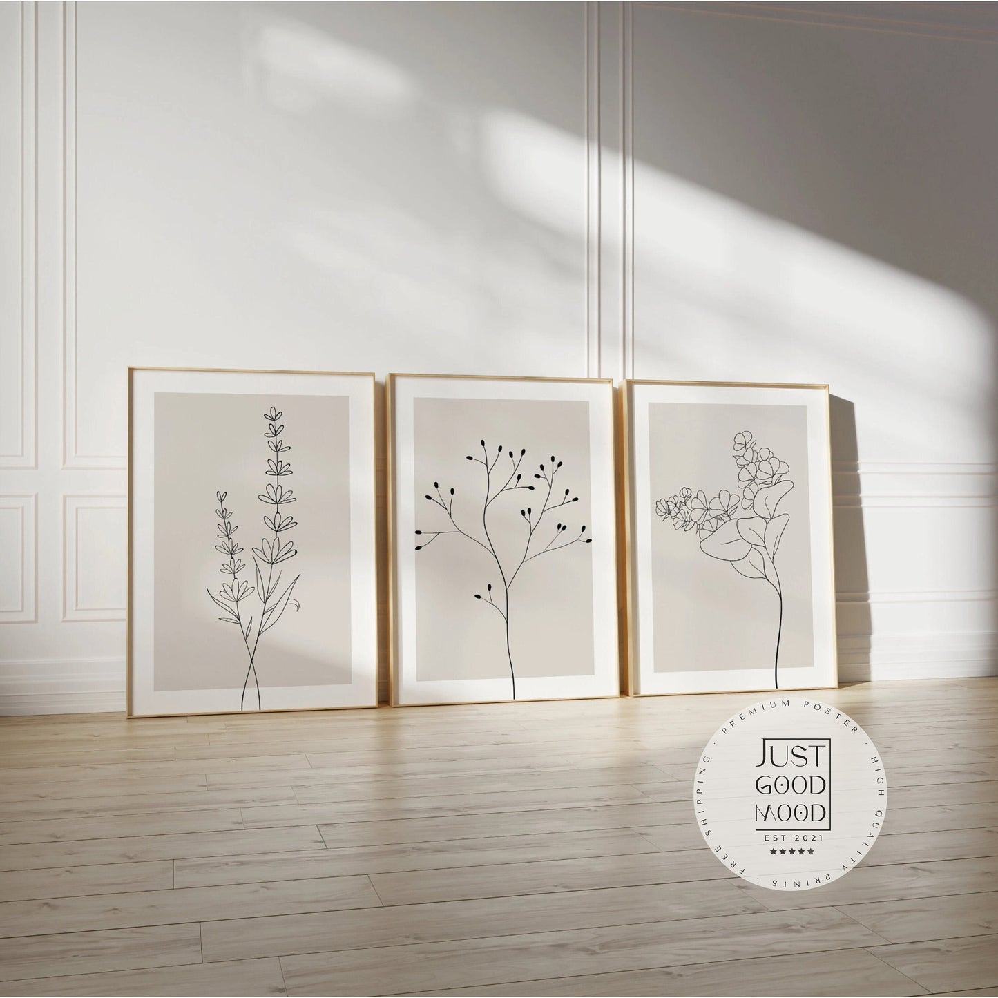 Blumen Minimalistisch Poster · Geschenkidee · Handgezeichnet · Abstract Flower · Line Art · Wand Deko · Deko Print ohne Rahmen