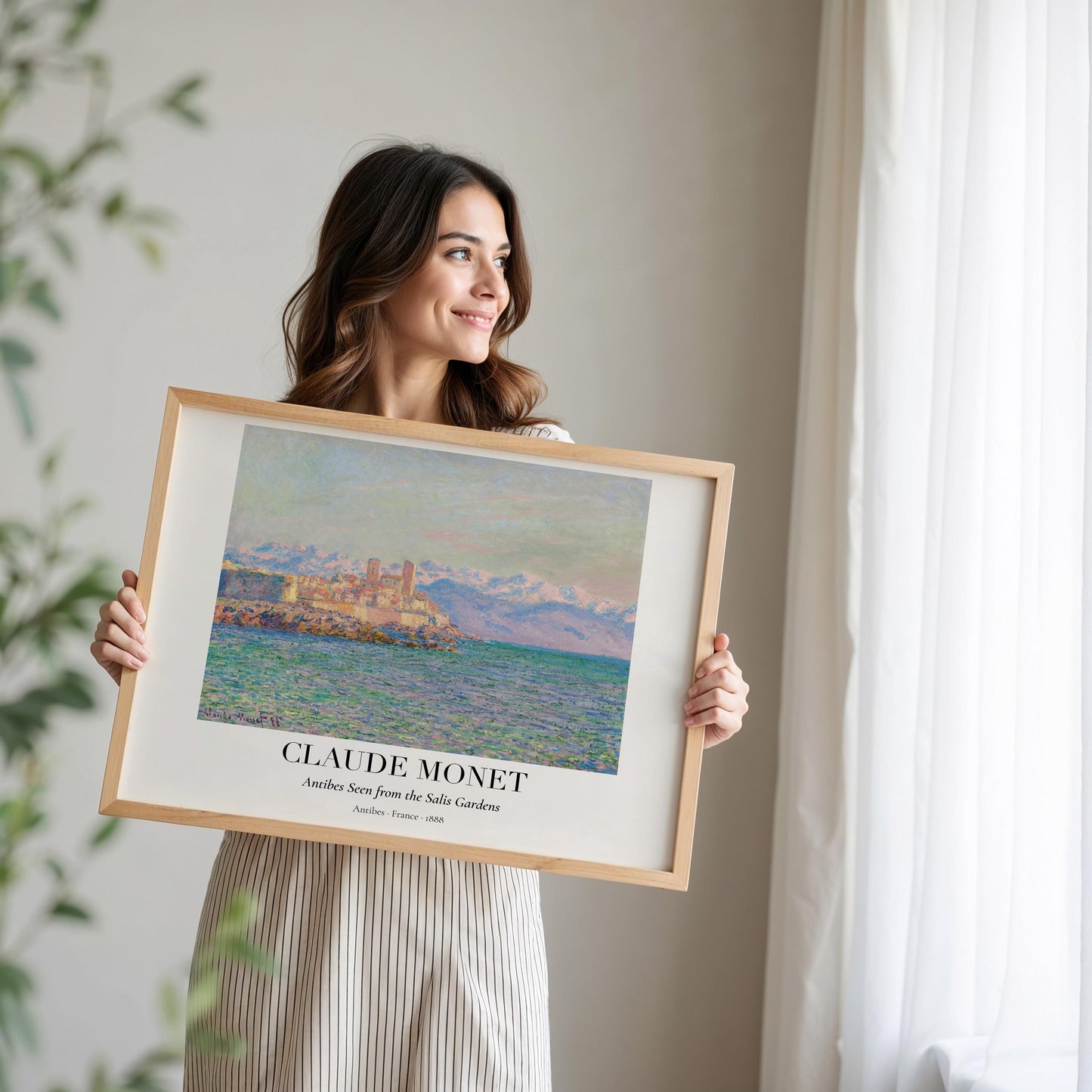 Claude Monet Poster · Antibes Frankreich 1888 · Mittelmeer Küste Kunst · Impressionismus Kunstdruck · Landschaft · Dekoprint ohne Rahmen