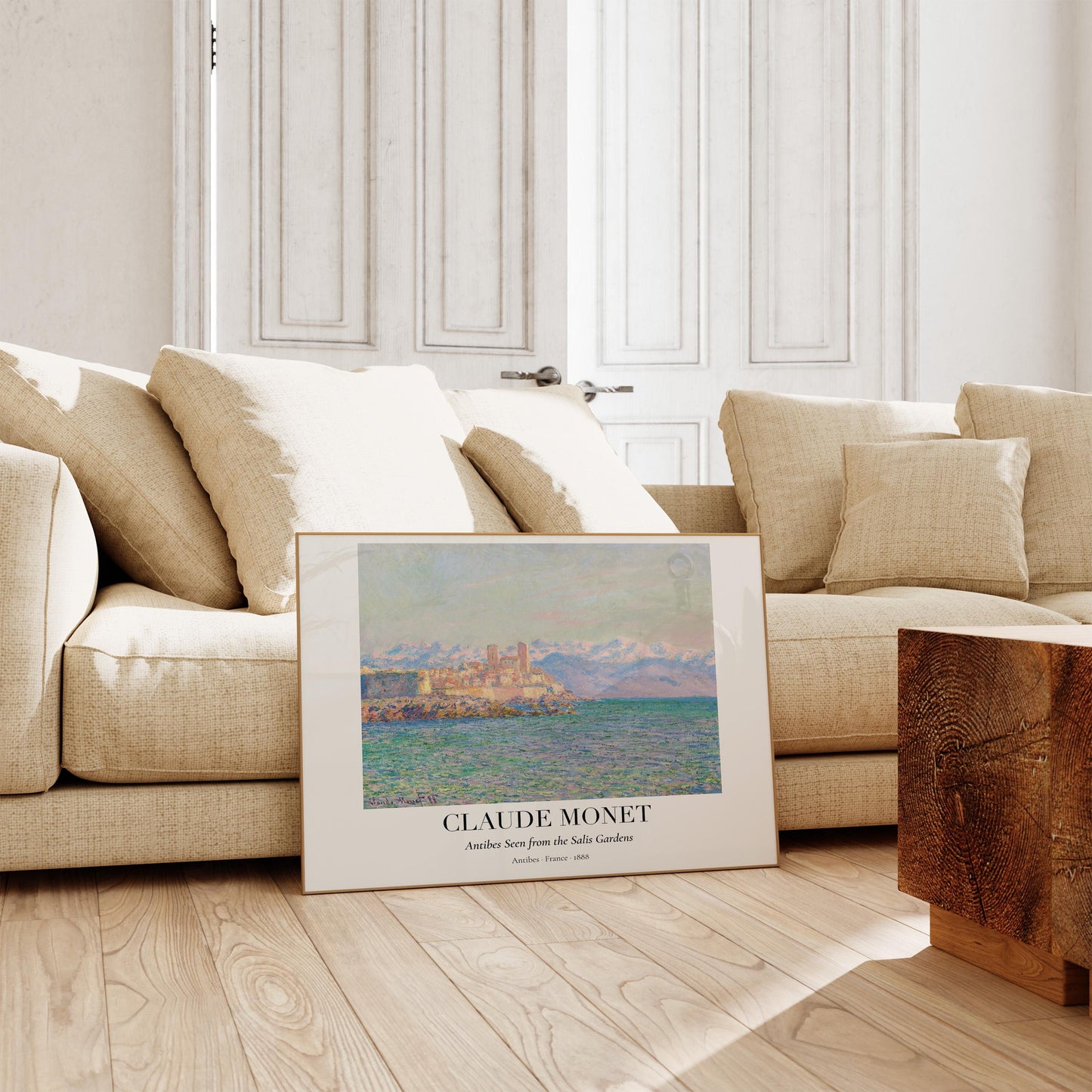 Claude Monet Poster · Antibes Frankreich 1888 · Mittelmeer Küste Kunst · Impressionismus Kunstdruck · Landschaft · Dekoprint ohne Rahmen