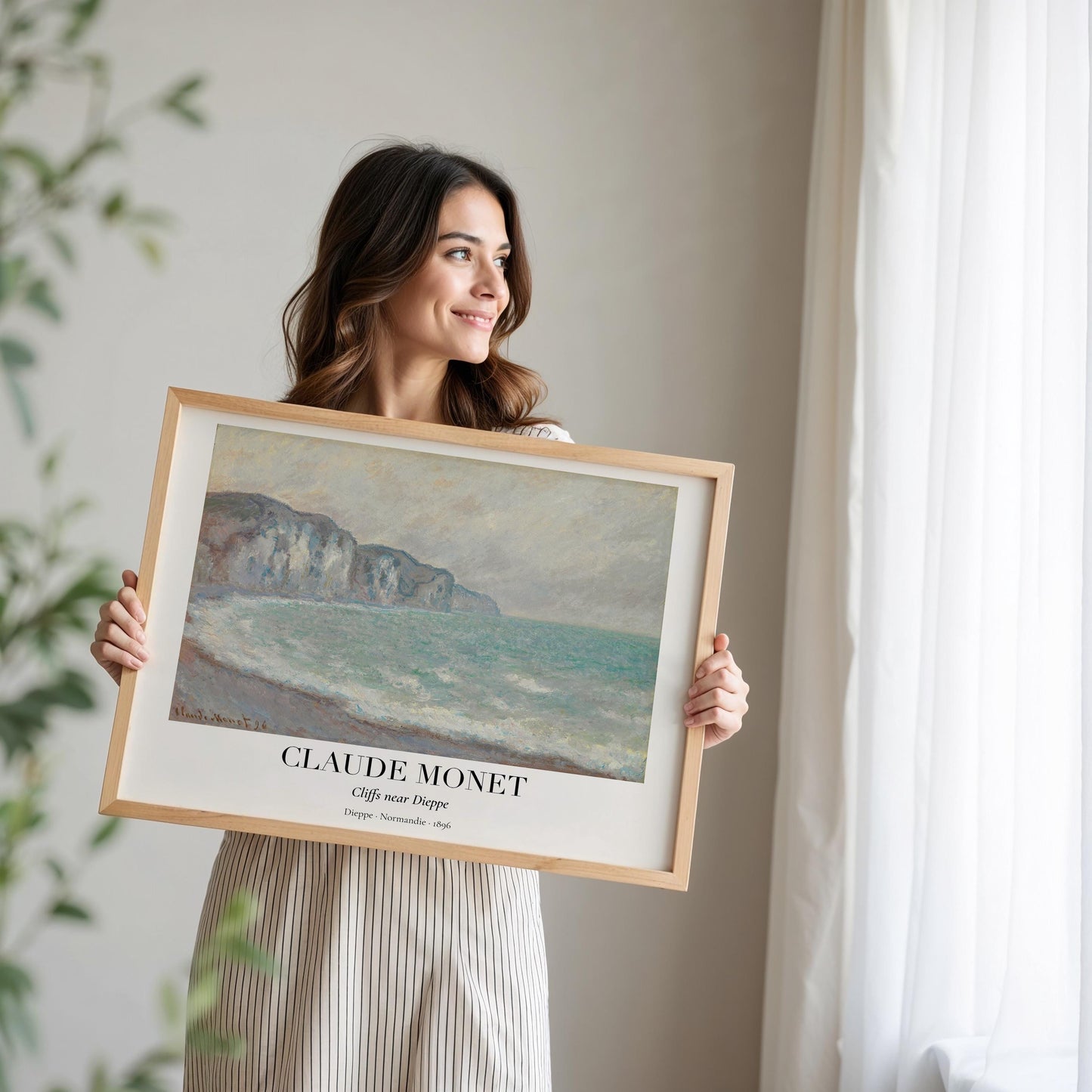Claude Monet Poster · Klippen bei Dieppe 1896 · Normandie Küstenkunst · Impressionismus Druck · Vintage Wandbild ohne Rahmen