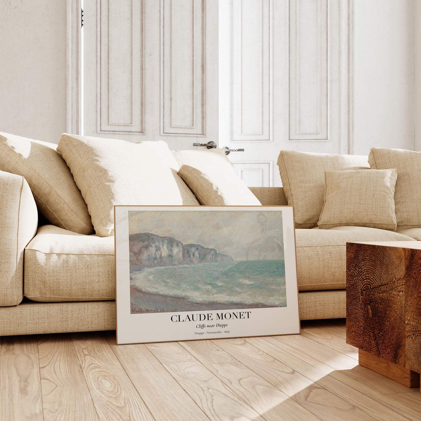 Claude Monet Poster · Klippen bei Dieppe 1896 · Normandie Küstenkunst · Impressionismus Druck · Vintage Wandbild ohne Rahmen