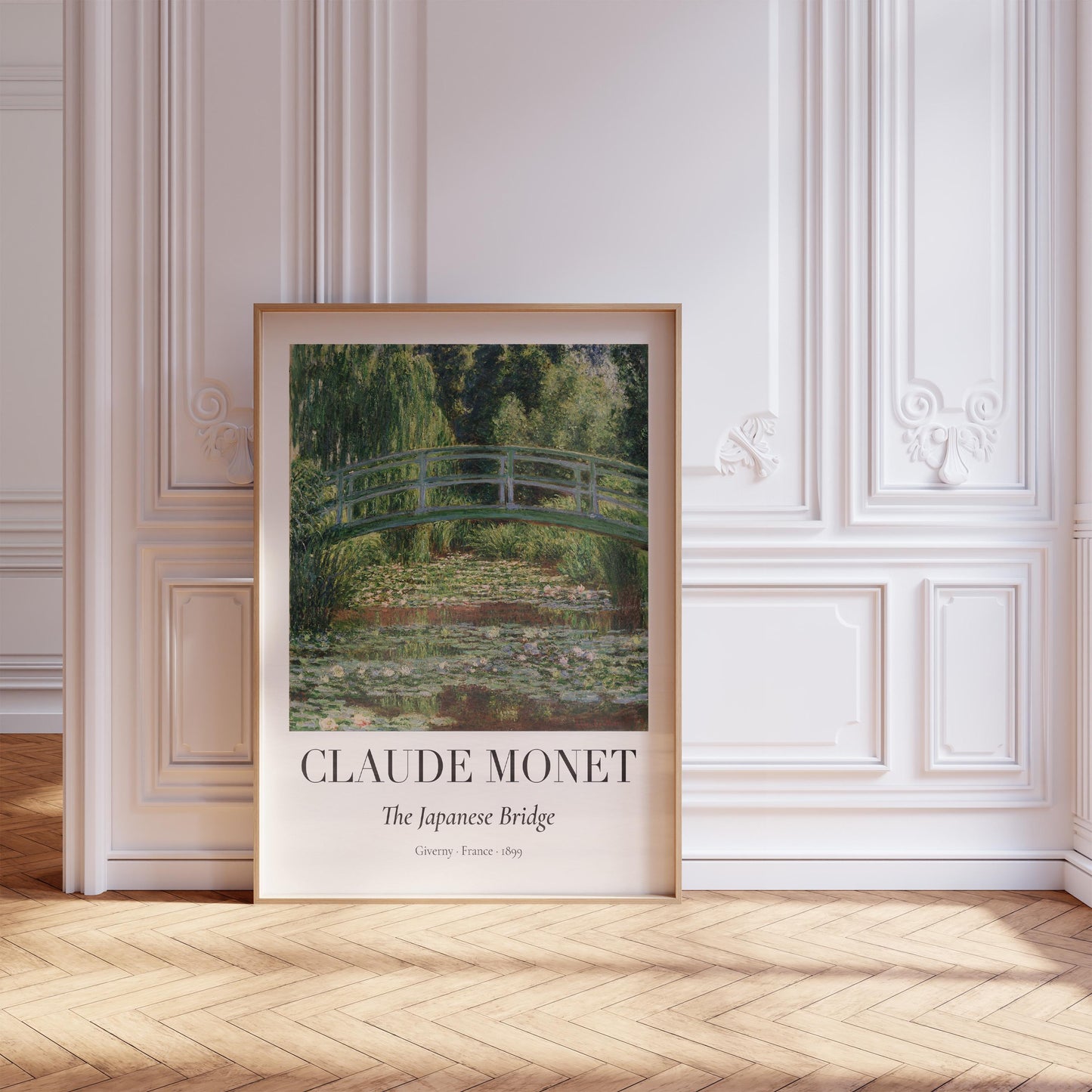 Claude Monet Poster · Japanische Brücke 1899 · Garten von Giverny · Impressionismus Seerosen Kunstdruck · Vintage Deko Print ohne Rahmen