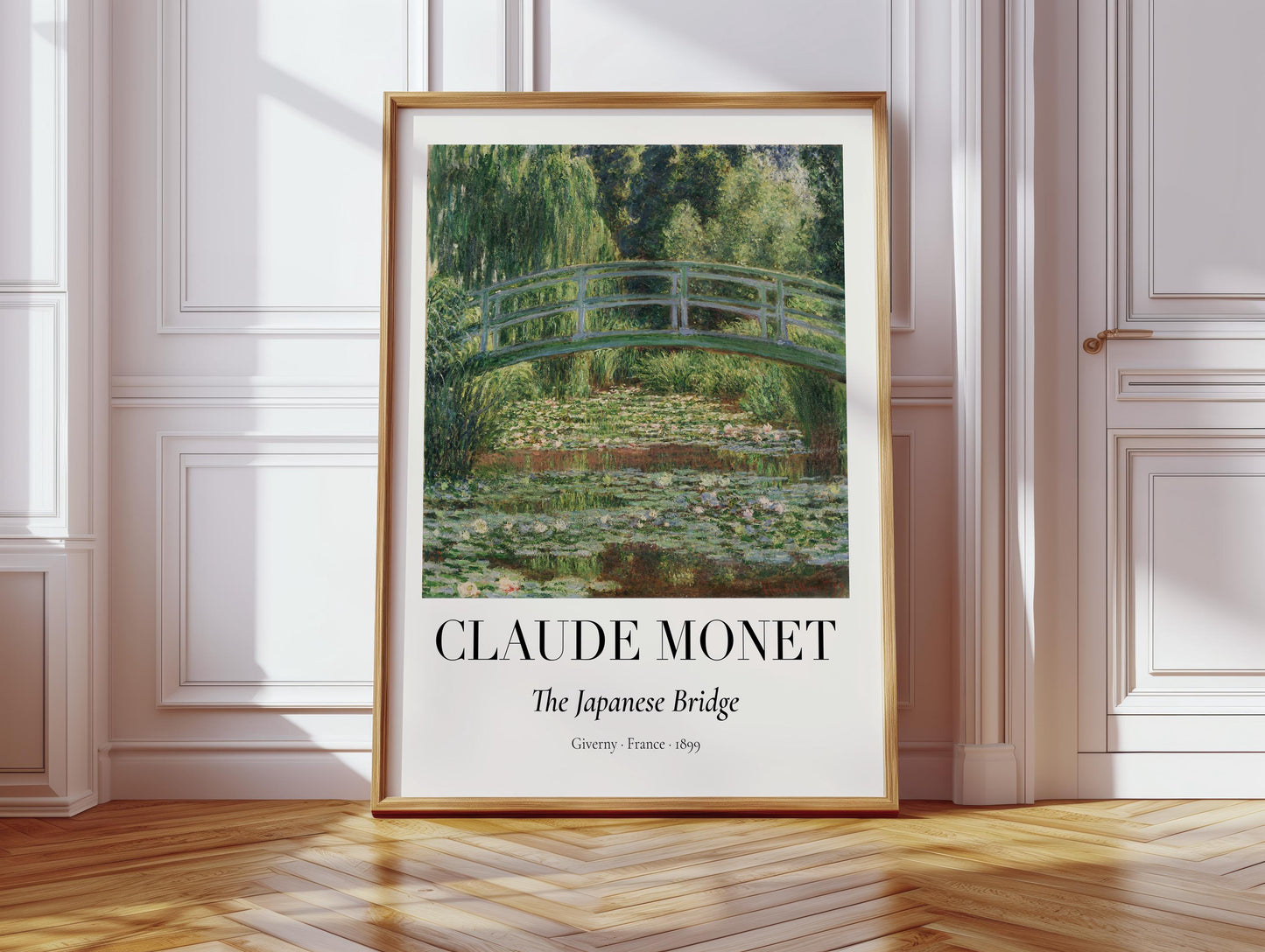 Claude Monet Poster · Japanische Brücke 1899 · Garten von Giverny · Impressionismus Seerosen Kunstdruck · Vintage Deko Print ohne Rahmen