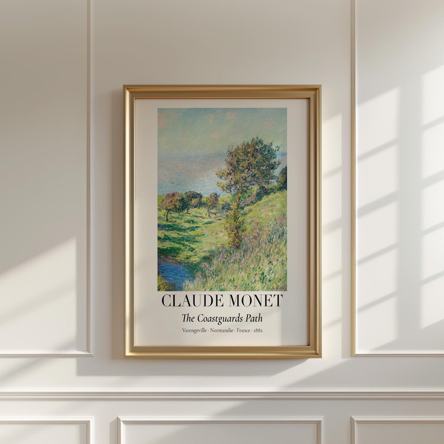 Claude Monet Poster · Küstenweg Varengeville 1882 · Vintage · Normandie Landschaft · Impressionismus Kunstdruck · Natur Deko ohne Rahmen
