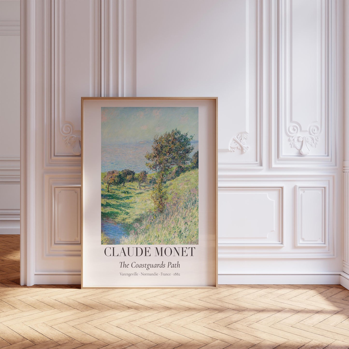 Claude Monet Poster · Küstenweg Varengeville 1882 · Vintage · Normandie Landschaft · Impressionismus Kunstdruck · Natur Deko ohne Rahmen