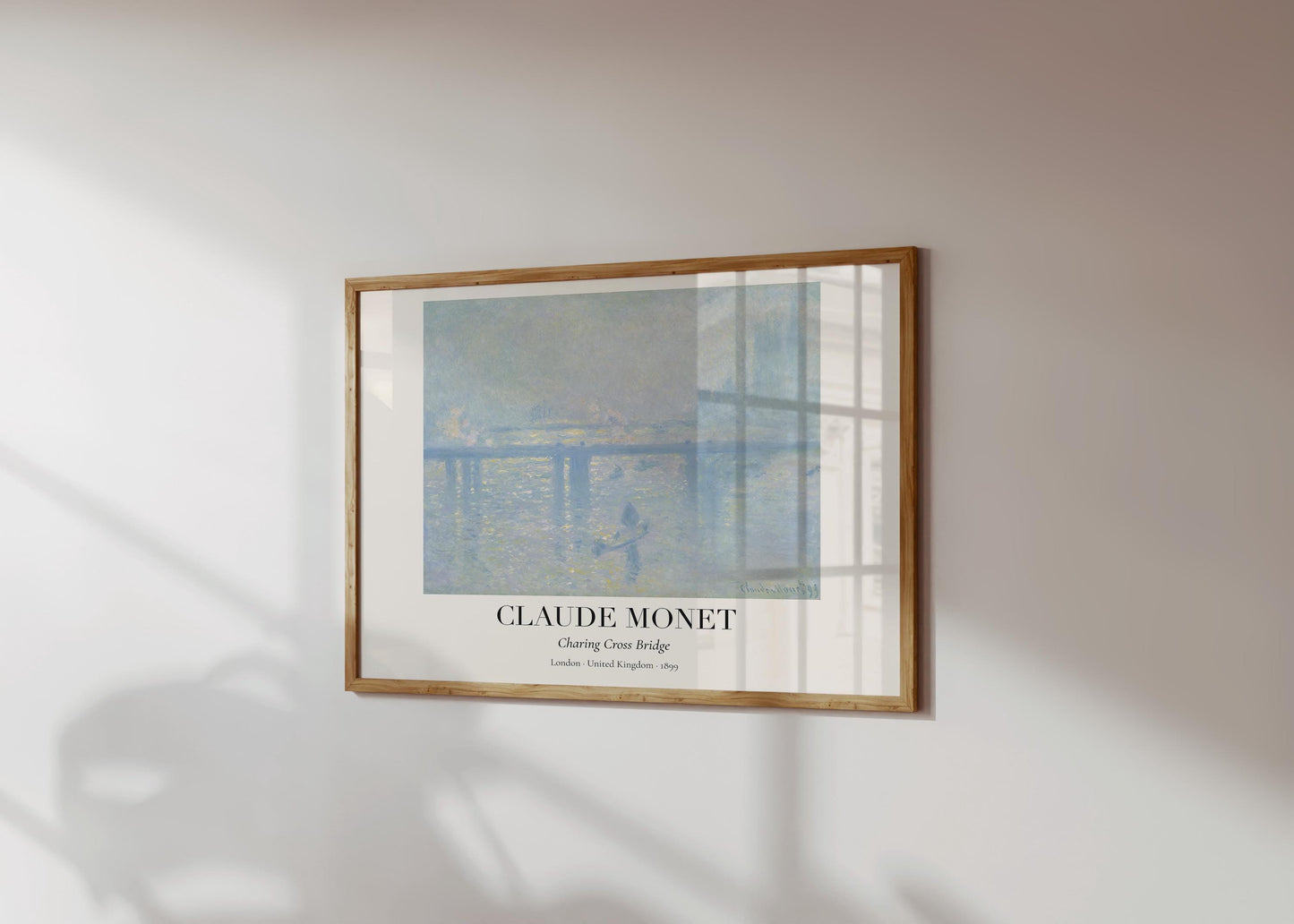 Claude Monet Poster · Charing Cross Bridge London 1899 · Impressionismus Kunstdruck · Themse Kunst · Vintage Deko ohne Rahmen