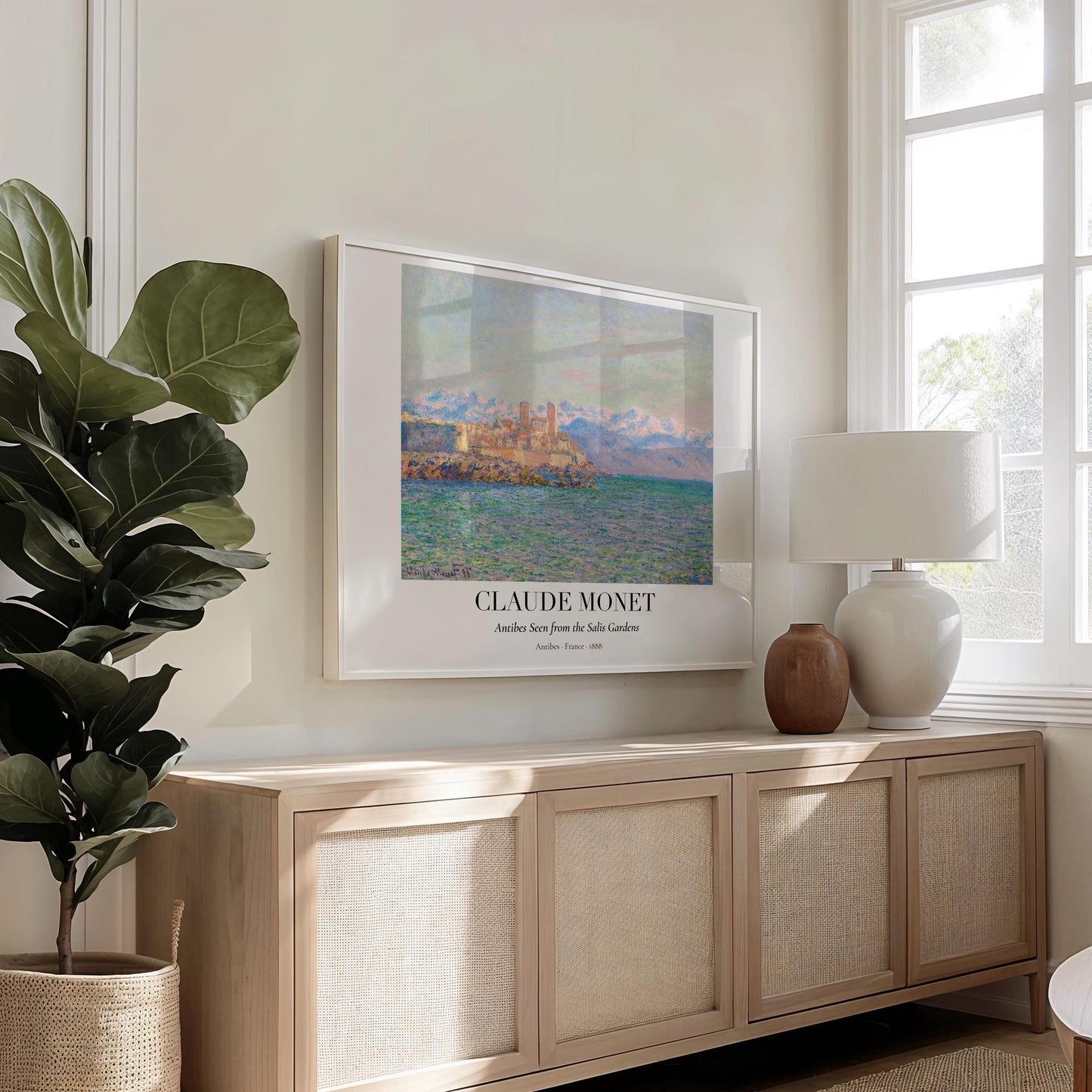 Claude Monet Poster · Antibes Frankreich 1888 · Mittelmeer Küste Kunst · Impressionismus Kunstdruck · Landschaft · Dekoprint ohne Rahmen