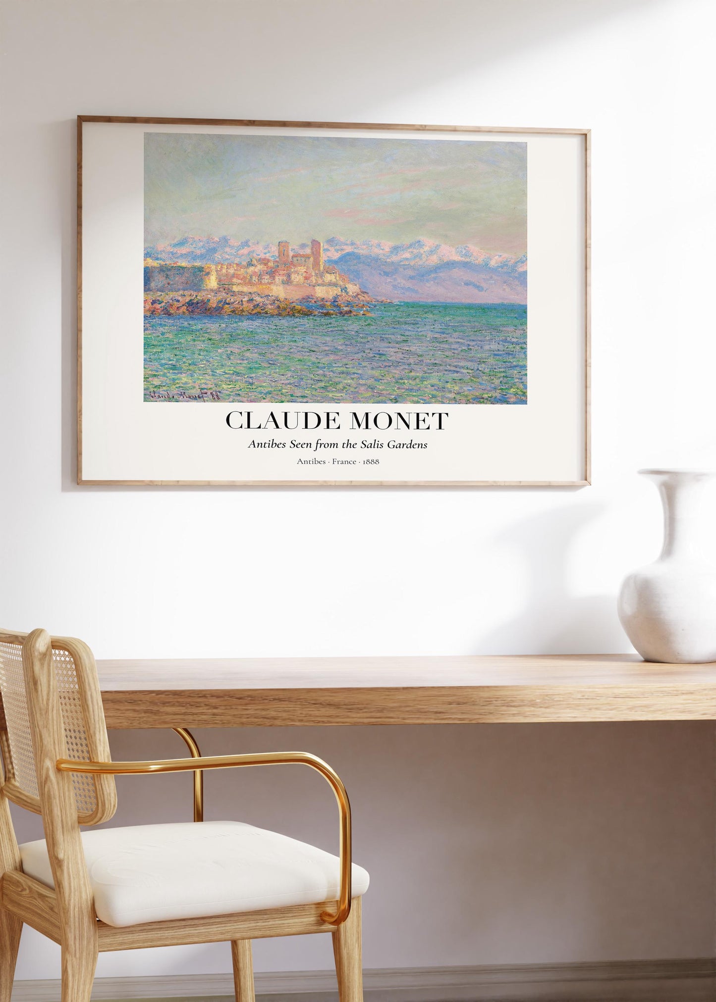 Claude Monet Poster · Antibes Frankreich 1888 · Mittelmeer Küste Kunst · Impressionismus Kunstdruck · Landschaft · Dekoprint ohne Rahmen