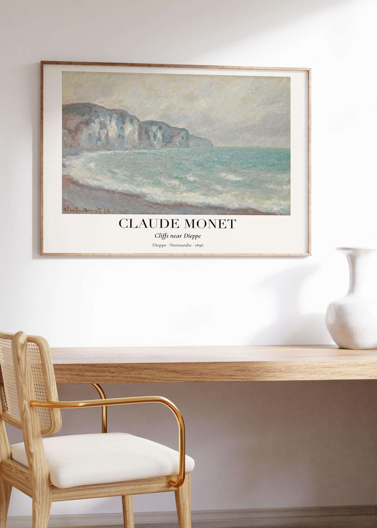 Claude Monet Poster · Klippen bei Dieppe 1896 · Normandie Küstenkunst · Impressionismus Druck · Vintage Wandbild ohne Rahmen