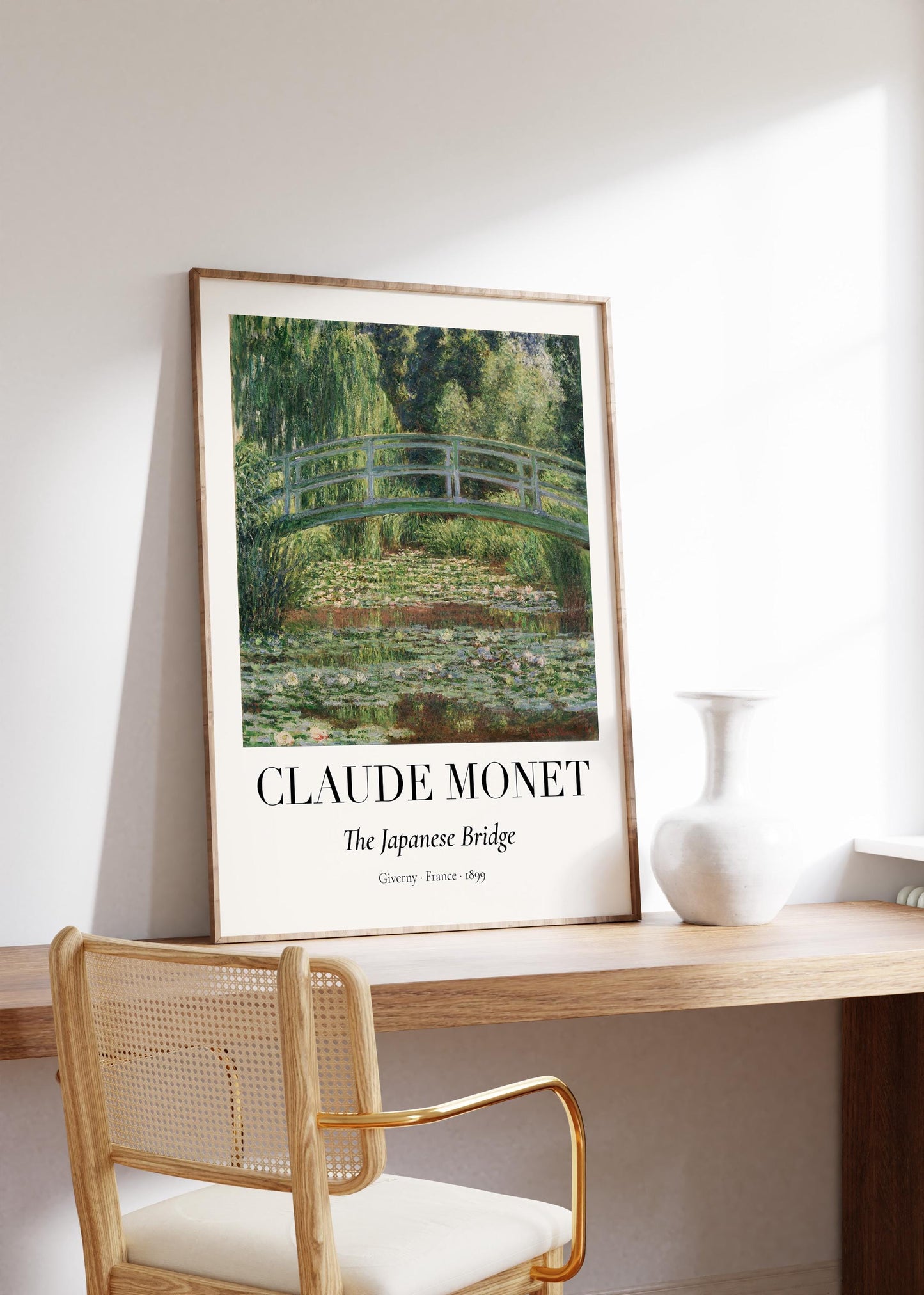 Claude Monet Poster · Japanische Brücke 1899 · Garten von Giverny · Impressionismus Seerosen Kunstdruck · Vintage Deko Print ohne Rahmen