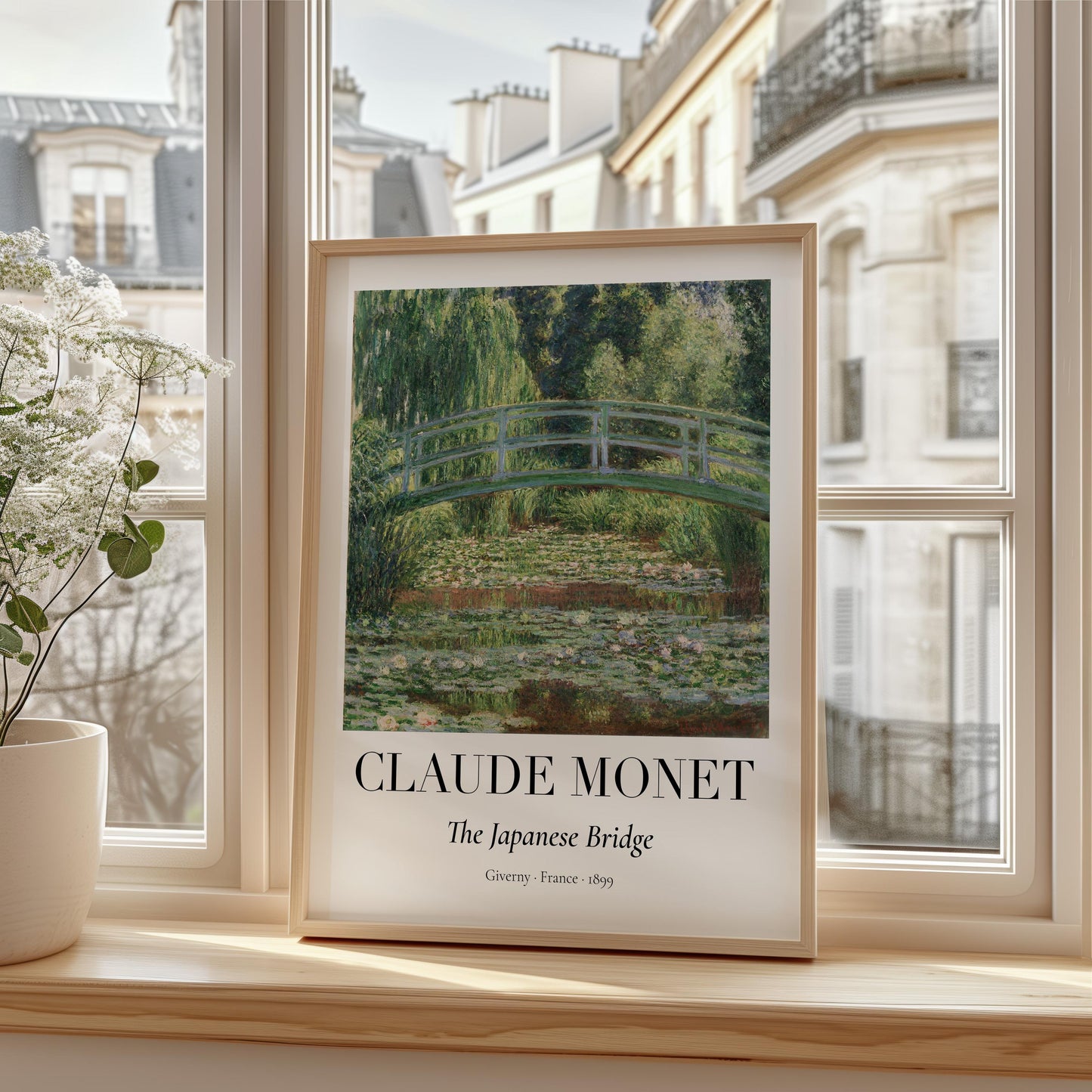 Claude Monet Poster · Japanische Brücke 1899 · Garten von Giverny · Impressionismus Seerosen Kunstdruck · Vintage Deko Print ohne Rahmen