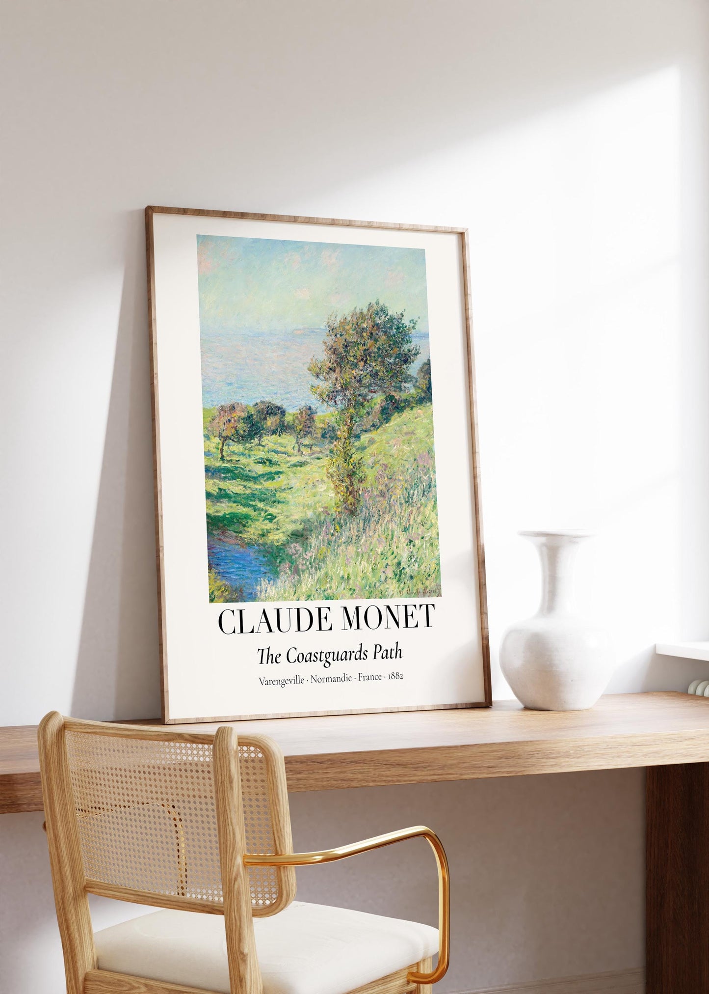 Claude Monet Poster · Küstenweg Varengeville 1882 · Vintage · Normandie Landschaft · Impressionismus Kunstdruck · Natur Deko ohne Rahmen